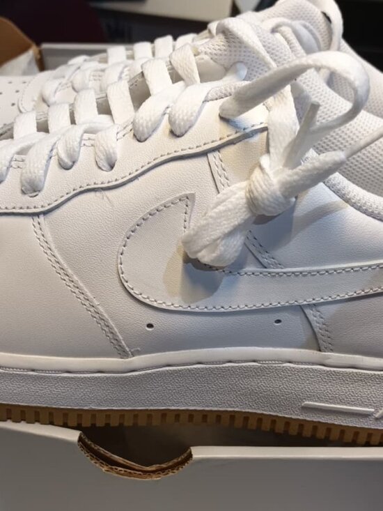 Nike Air force  white /withd -Gum Light  Brown